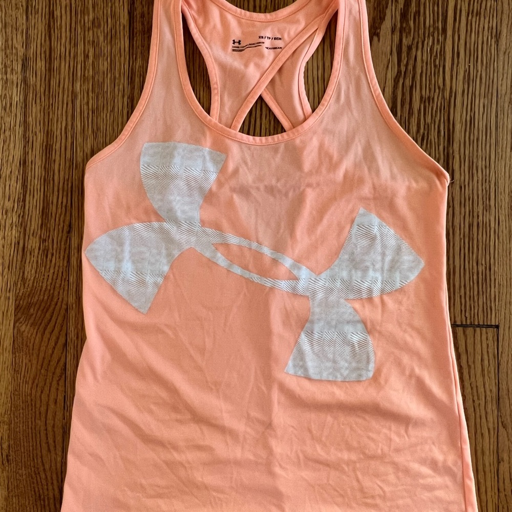 Under Armour Women's UA Tech Graphic Tank Peach Horizon 1318141-906 Size XS